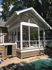 Screened Porch With Hidden Steel Frame